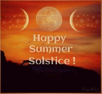 Litha / Summer Solstice Card + Note