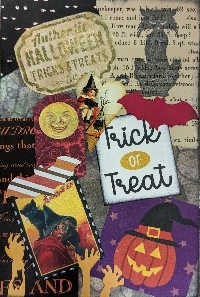 PA:  Handmade Halloween Postcard