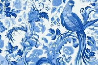 blue vintage themed mailart PC