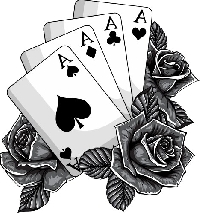 4 playing cards of Aces x2 partners #4