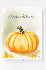 Upcycled Halloween Postcard - Pumpkins