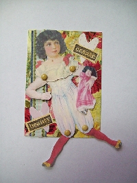 Vintage Paper Doll ATC- Sender's Choice