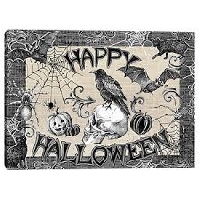 B & W  Halloween mail art envelope with goodies