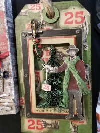 Christmas Themed Tag with a TH Paper Doll