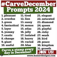 Carve a rubber stamp - Carvedecember 2024