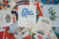 CHWH: Recycled Christmas card postcards