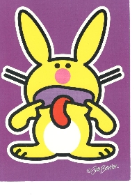 SIGN UP TO WIN THIS HAPPY BUNNY POSTCARD