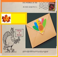 Why just stuff a turkey- decorated envelope