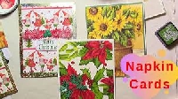 Paper Napkin Decorated Envies and Cards #5