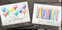 Easy Peasy Watercolor Postcard #5