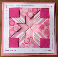 AIA: Layered Paper Quilt Block Ink Box Card
