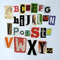 Handmade Ransom Note Postcard