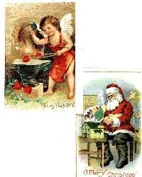 SIGN UP TO WIN 2 USED HOLIDAY POSTCARDS