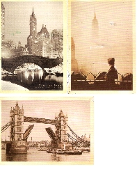 SIGN UP TO WIN 3 USED TOURISTY SEPIA POSTCARDS
