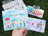 Easy Peasy Watercolor Postcard #8