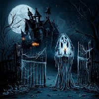 Spooky creepy Halloween profile decoration