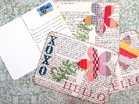 Washi Tape Flower Postcard