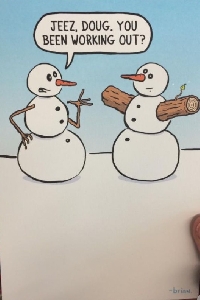Upcycled Christmas Card PC # 7 - snow people