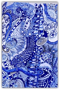 TUT ~ Blue and silver ATC