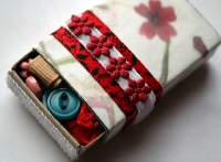 Red + Green Holiday Filled Decorated Matchbox