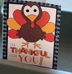 Handcrafted Thanksgiving postcard