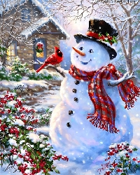 Christmas card swap - Snowman