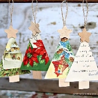 Recycled Christmas Card Postcard