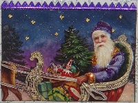 Vintage Santa ATC