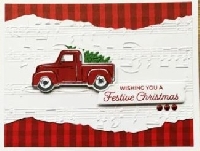 Upcycled Christmas Card PC # 9 - Truck