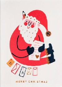 Upcycled Christmas Card PC # 10 - Santa