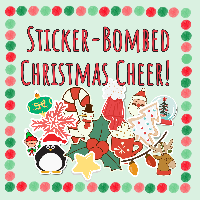 🌟 Sticker Bombed Christmas Postcard #2 🌟