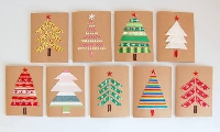 CM-Recycled Christmas cards into postcards 2025