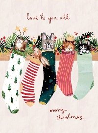 Upcycled Christmas Card PC # 13 - Stocking