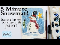 Easy Peasy Watercolor #12 Snowman