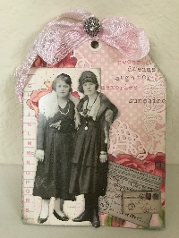 GAA: Gothic Arch ATC with Tim Holtz Paper Dolls