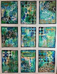 AIA: Large Mixed Media Grid Painting