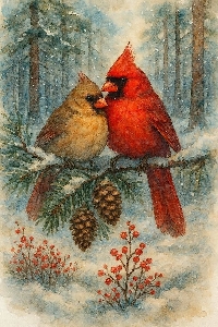 MFF: Bird Couples ATC