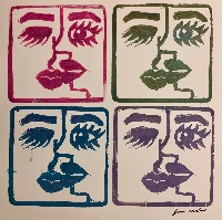 Two Rubber Stamped Papers # 3 INTL