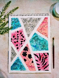 AAHMPC: Watercolour Abstract & Doodle PC- April