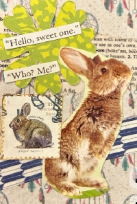 WIYM:  Index Card Art:  Bunny + Quote