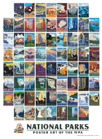 🏞️🐃🗺️National Parks Postcard USA #1 - Yellowstone
