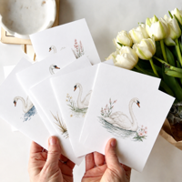 🦢 Themed Notecard Swap nr. 2 - Illustrated Birds 🦢