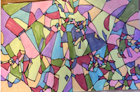 Crumple Paper Mosaic USA