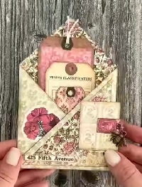 MFF:  Pocket with Note & Bird Ephemera