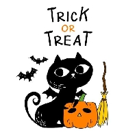 HS : Halloween Postcard #3 - Pumpkin themed - USA 