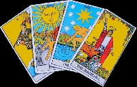 TAROT FRANKENDECK- XVII The Star & Four of Cups
