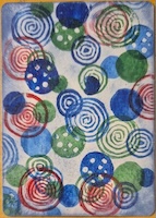 Hand carved stamps or linoprint ATCs