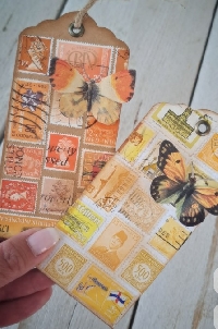 WIYM:  Postage-Stamp Themed Tags  US