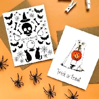 HS - Halloween card and 3 flat goodies USA