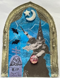 AIA: Halloween ATC 🧡🧛🏻🍬🎃🧟‍♂️🐈‍⬛🦇🧙🏻‍♀️